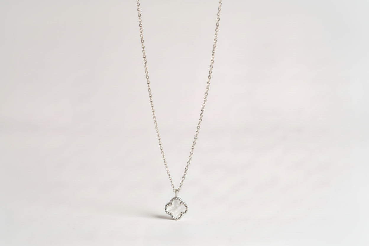 925 Sterling Silver Clover Necklace