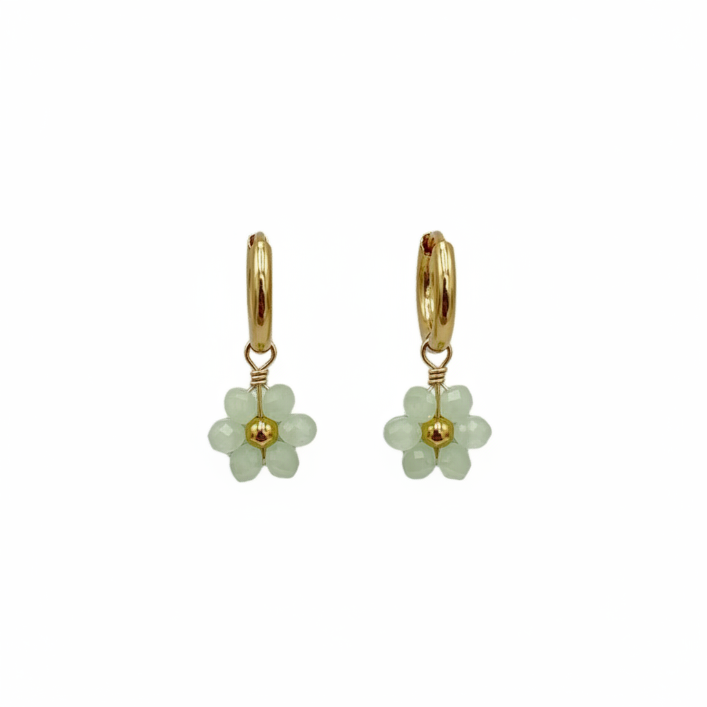 Stainless Steel Flower Earrings